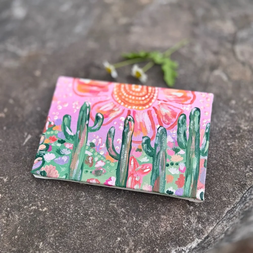 original painting, vibrant-southwestern joy! - Picture 1 of 2